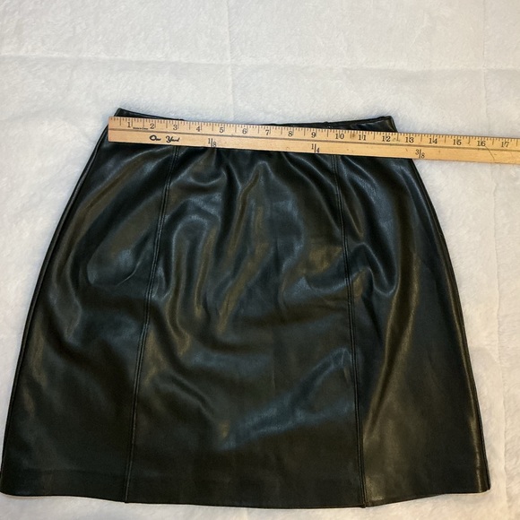 Black Faux Leather Crop Top and Skirt Set - Picture 7 of 9